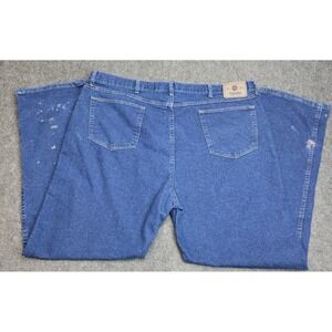 Wrangler Jeans Mens 44x32 Blue Denim Streetwear Regular Fit Workwear Rancher